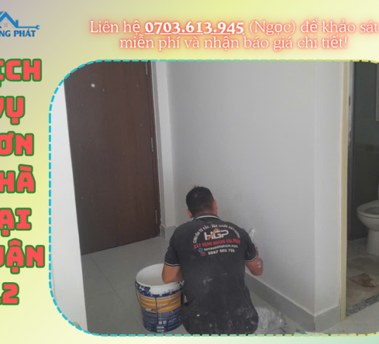 Dịch vụ sơn nhà tại quận 12- 0703613945