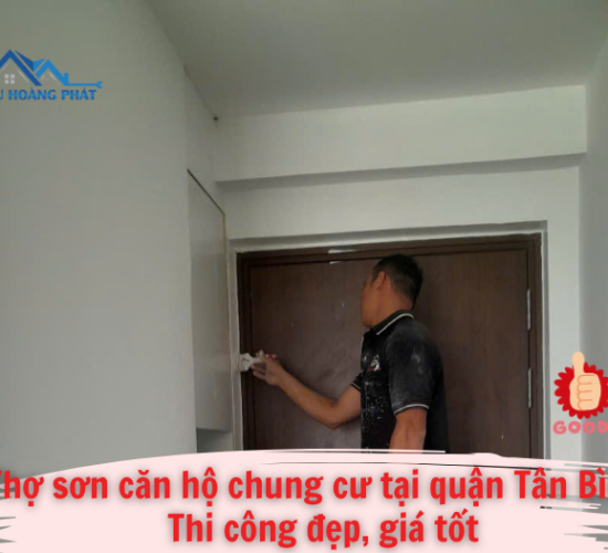 Thợ sơn căn hộ chung cư tại quận Tân Bình